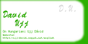 david ujj business card